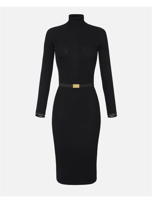 ABITO IN MAGLIA CON CINTURA ELISABETTA FRANCHI | AM07B56E2110 Nero